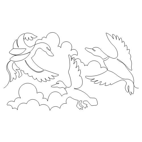 Ducks in Flight (AB)