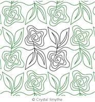 Posey and Leaves Checkerboard