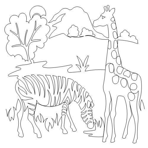 Safari Zebra and Giraffe    (AB)