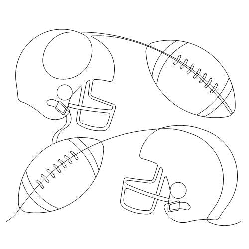 Footballs and Helmets     (AB)